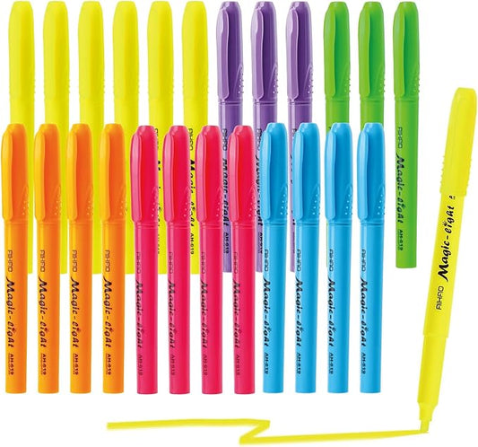 AIHAO Highlighters Assorted Colors, Chisel Tip Highlighter Pens, Pocket-Style, Assorted Ink Colors, 24 Pack