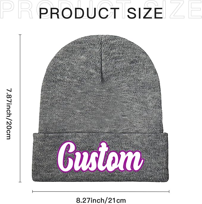 Custom Beanie with Photo Text Logo Design Your Own Personalized Knitted Hats Customized Beanie Custom Hats for Men Women