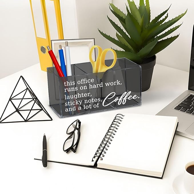Funny Office Gifts Pen Holder, Funny Coworker Gifts Pencil Holder for Desk, Gifts for Coworkers, Office Humor Gifts Acrylic Pen Pencil Holder Organizer for Office Desk Accessories