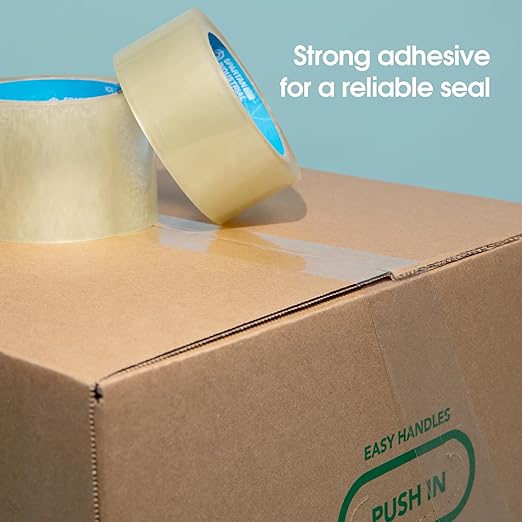 SPARTAN INDUSTRIAL - 2" X 60 yd Clear Shipping Tape Rolls - 24 Rolls of Heavy Duty Box Tape for Moving, Packing, Shipping, Storage - 2.7 Mil