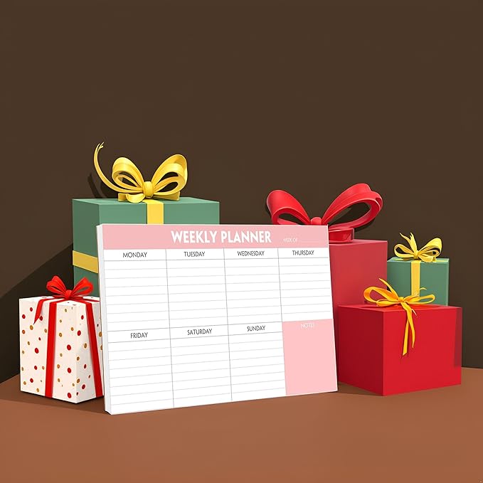 Weekly Planning Pad - Tear Off To Do List Pad with Daily Schedule & Calendar, 52 Sheets, 100gsm Paper, Undated Weekly Planning Notepad, 6x9 in