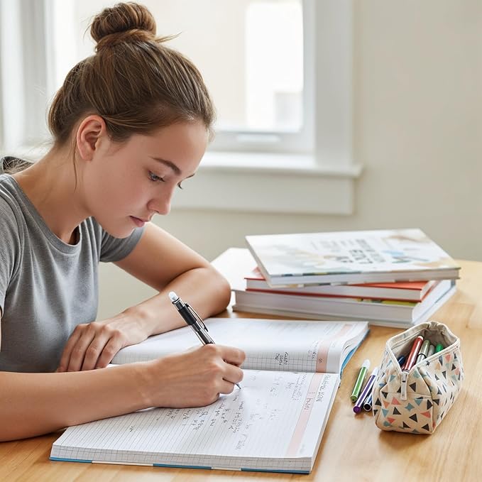 12 Pack Erasable Ink Pens, 0.5mm Fine Point Click Retractable Pens for Writing Black & Blue Ink for Sudoku Crossword Puzzles Office School Supplies