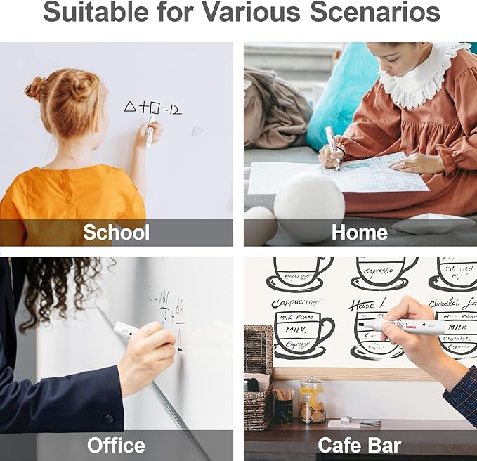 Comix Dry Erase Markers, Chisel Tip White Board Markers, 36 Bulk 12 Assorted Colors Low Odor Markers for Teachers Office & School Supplies