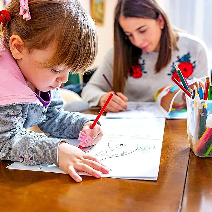 SANNIX 32 Pack Pencil Kids Grips for Kids Handwriting, Pencil Holder for Kids, Handwriting Grip, Ergonomic Training Pencil Pen Grips, Writing Tool for Toddlers Preschoolers, Children