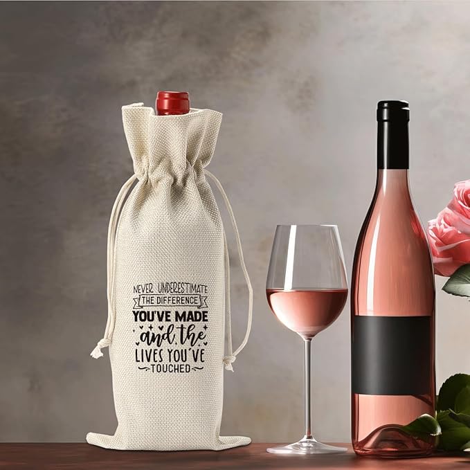 Funny Retirement Gifts for Woman Men Retirement Wine Gifts Bag Happy Retirement Party Decorations Retired Gifts Leaving Gifts for Coworker Nurse Teacher Boss Mother Father