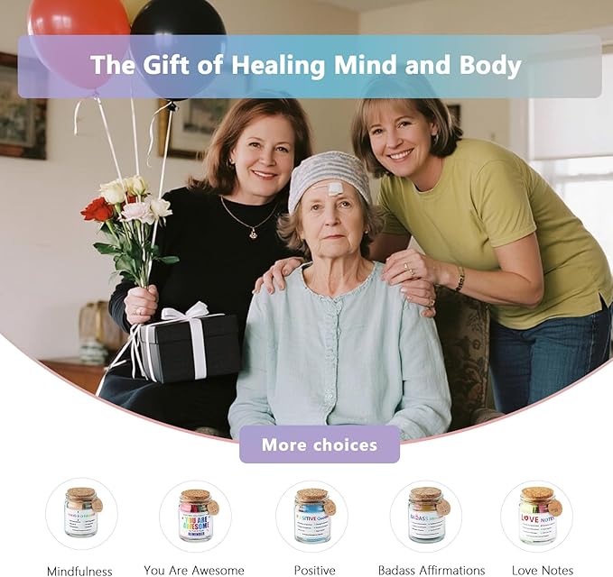 I Am Always With You Jar with 90 Motivational Cards Comfort Gifts for Women Friends, Sympathy Get Well Soon Encouragement Cancer Survivor Recovery Gifts for Women Men