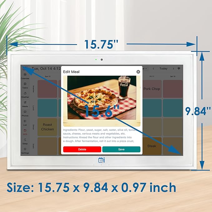 USIN 15.6 inch Digital Calendar with 1080P FHD Touch Screen, Home Organizor, Family Chore Charts and Meal Planner, Video/Audio Calling, Desk and Wall Mounted, Electronic Calendar