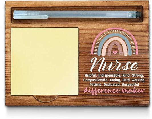 Nurse Sticky Note Holder, Nurse Office Decor, Nurse Gifts, Nurse Thank You Appreciation Gifts for Women Self-Stick Note Pad Holders WPP16