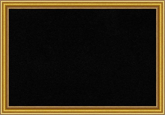 Amanti Art Black Cork Board for Wall, 28x40 Vision Board with Gold Wood Frame, Large Corkboard Office Decor for Home Organization, Traditional Corkboard Pinboard to display items for home organization
