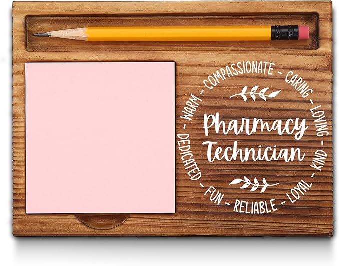 Pharmacy Technician Tech Week Appreciation Thank You Gifts, Pharmacy Technician Sticky Note Holder, Pharmacy Technician Office Desk Decor Self-Stick Note Pad Holders GAA23