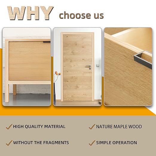 GSCIT Club Maple Edge Banding, 1/2 inch x 500ft roll of Veneer Edge Banding Preglued Flexible, Wood Tape Banding for Cabinet Repair Furniture