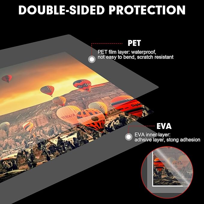 Laminating Sheets, 500 Pack Clear Thermal Laminating Plastic Paper Laminator Sheets, 9 x 11.5-Inch, 3mil, Ideal Office or School Supplies