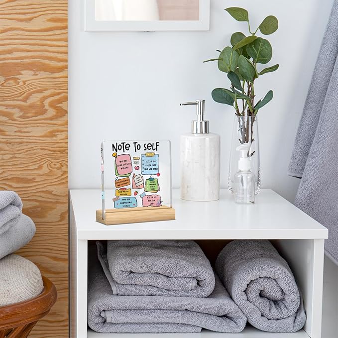 Motivational Therapy Office Decor, Mental Health Office Desk Decor, Therapist Offices Gifts for Women, Mental Health Awareness Gifts for Women Psychologist, Acrylic Sign Halloween Christmas Gift