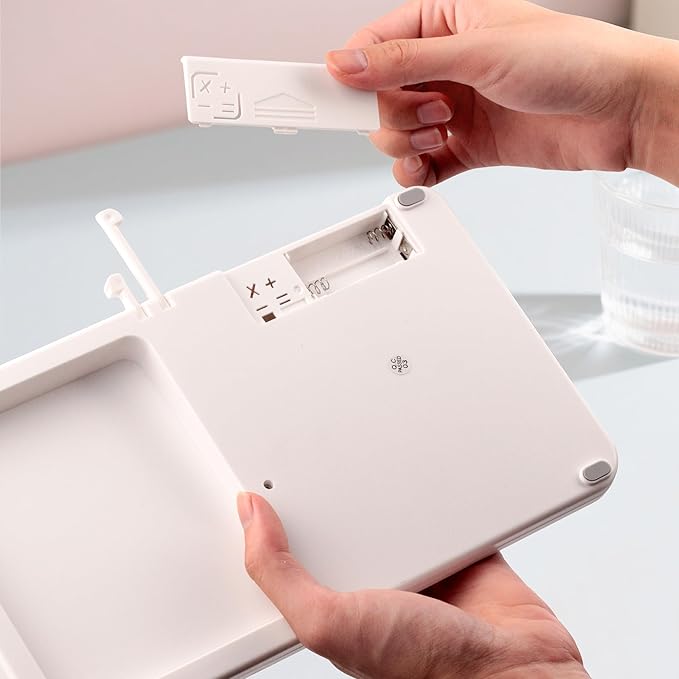 Calculators Desktop with Notepad Writing Tablet,12 Digit Large Button Office Calculator, – Solar & Battery Powered Math Tool with Large Display for Office, Business & Study,School & Home (White)