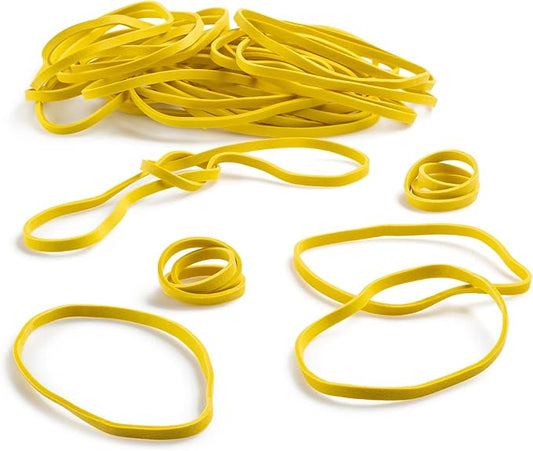 PlasticMill Yellow Rubber Bands Size 33 (3 1/2" x 1/8") - #33 Colored Rubber Bands Office Supplies - Strong, Elastic Bands for Crafts, Balloon Garland, Cash, File Folders (1,000-Pack)