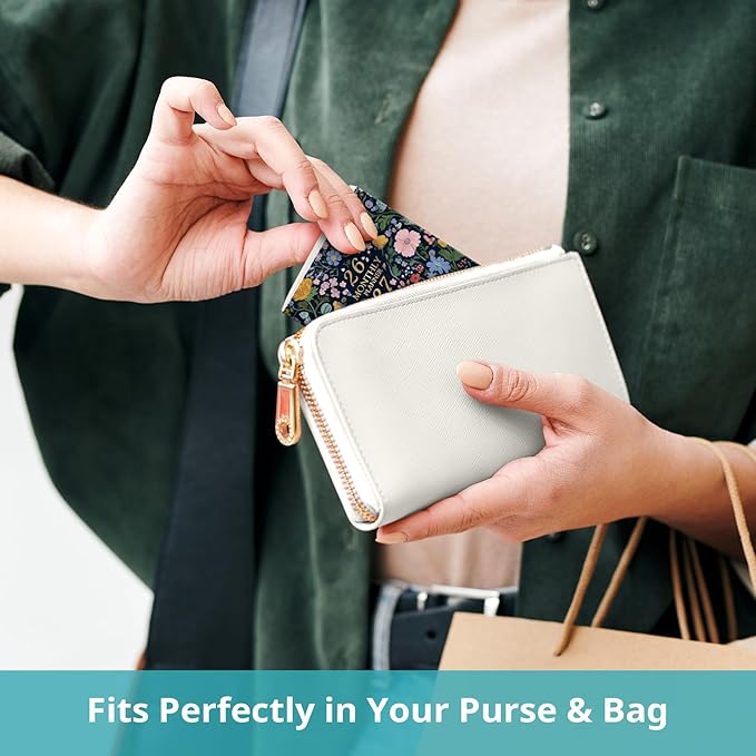 Pocket Calendar 2026-2027 for Purse, Two Year Monthly Planner Pocket Size, Jan 2026 to Dec 2027 Monthly Planner Small Size (6.5" x 3.5") - Garden of Whimsy