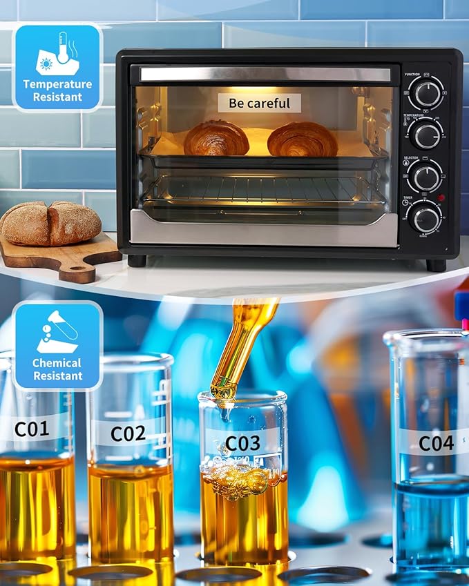 Colorty Clear Label Maker Tape TZe-131 Compatible with Brother P-Touch Label Tape TZ TZe 12mm 0.47 Laminated 1/2" Black on Clear TZe131 for PT-D220 D210 H110 1180 1280 1890 Tape Refills, 6-Pack