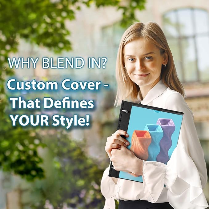 WOT I 1 Inch Telescoping 3 Ring Binder 4 Pack, Expandable Flexible Binder with Customizable Front Cover & Clear Catalog Pocket, Holds 225 Sheets, School Office Supplies, Black