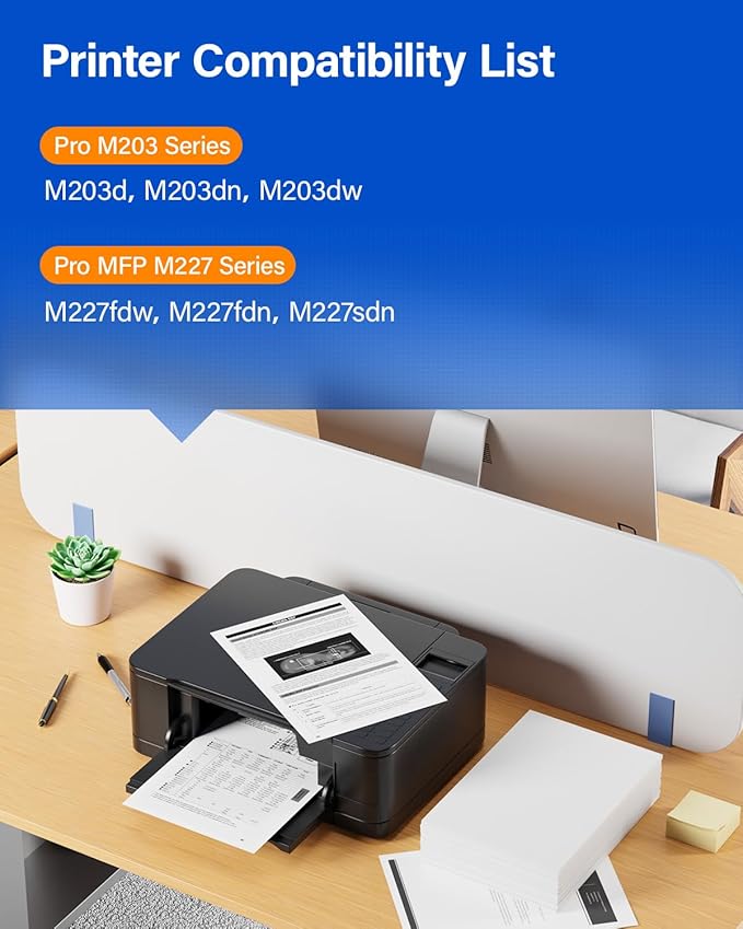 30X CF230X Toner Cartridge Black 2 Pack with Chip Compatible for HP30X 30A CF230A Replacement for HP LaserJet Pro MFP M227fdn M227fdw M227sdn M203d M203dn M203dw M227 M203 Printer Ink Drum Unit Copier