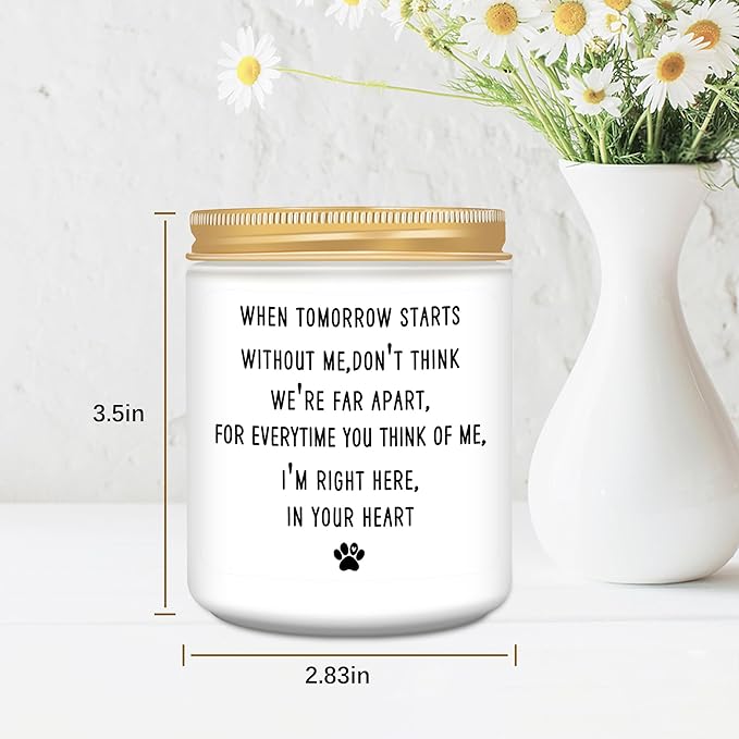 Homsolver Dog Memorial Gifts for Loss of Dog, Loss of Pet Sympathy Candle for Doggie Passing Away - Doggie Remembrance, Condolence Gift for Pet Lovers Friends Families
