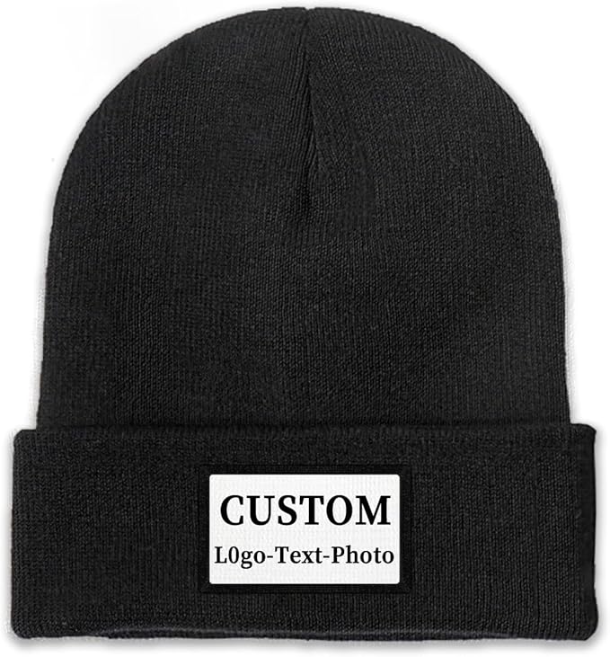 Custom Beanie for Men Women Bulk Custom Winter Hat Beanies with Logo Text Image Personalized Knit Hats Gifts for Business