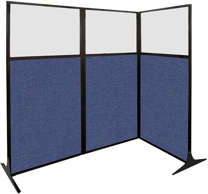 Versare Office Workstation Screen | Portable Wall Divider | Modern Cubicle | Freestanding Privacy Screen | Flexible Work Space | 1 Panel | 33" Wide x 70" Tall Marble Gray SoundSorb Panels