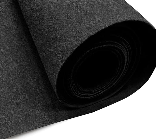 Eovea - Acrylic Felt Fabric by The Yard-72" Inch Wide -1.6mm Thick Felt Fabric | Non-Stiff Soft Craft Felt Supplies for DIY Arts & Craft, Sewing, Patchwork, Cushion & Padding(Black,10 Yards)