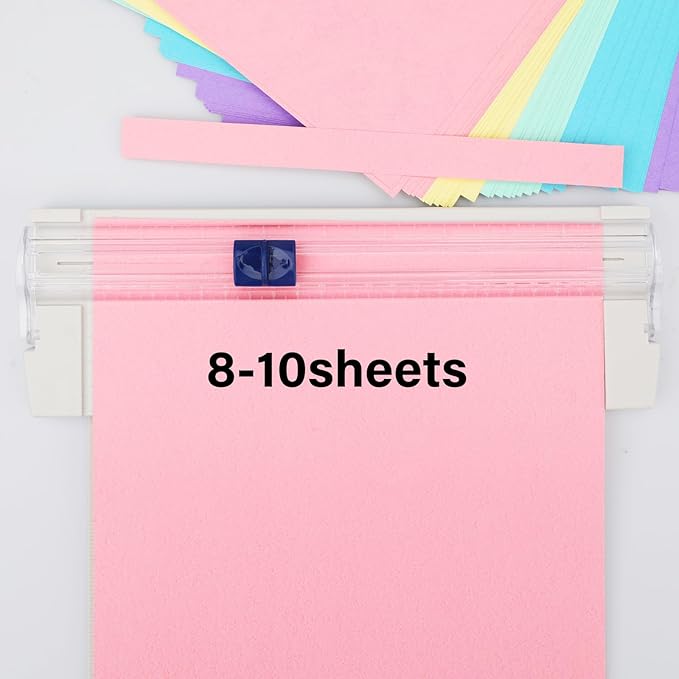 Mini Paper Cutter, Straight Small Paper Trimmer with Side Ruler for Scrapbooking Craft, Paper, Coupon, Label, Cardstock