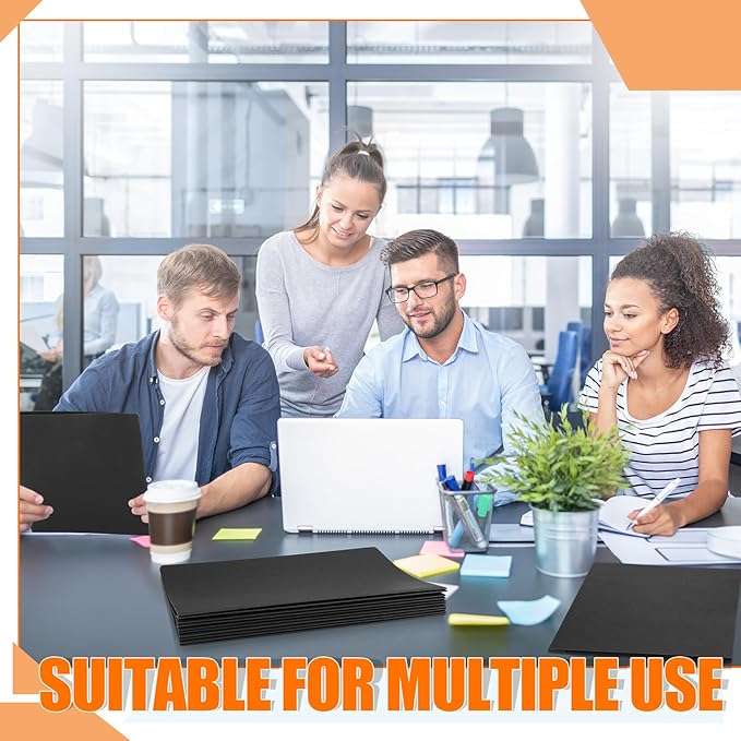 Zhanmai 15 Packs 8.5'' x 11'' Pressboard Report Covers, Metal Prong Fastener with Compressor, Letter Size 3'' Capacity Presentation Report Folder to Neatly Bind Reports, Proposals, Documents(Black)