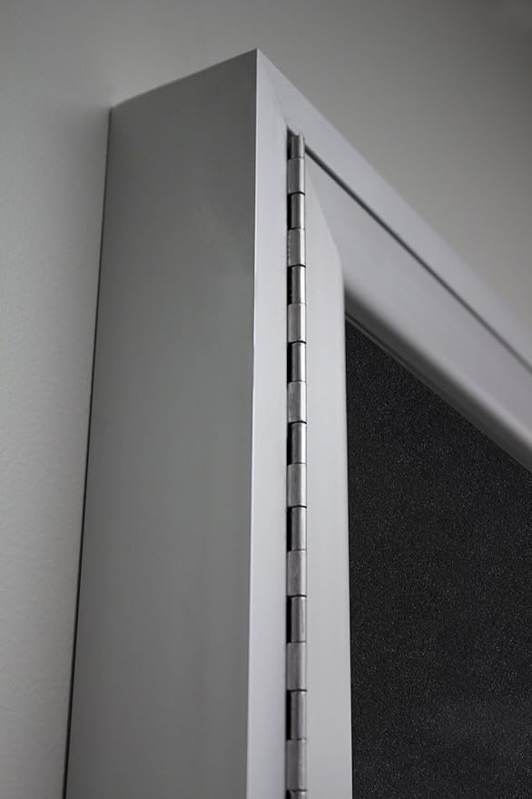 Ghent 36"x72" 3-Door Outdoor Enclosed Vinyl Bulletin Board, Shatter Resistant, with Lock, Satin Aluminum Frame - Ebony (PA33672VX-183), Made in the USA