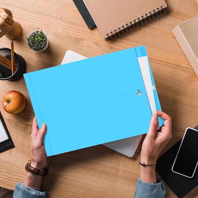 40 Pcs Extra Large Mailing Clasp Envelopes 14 x 18 Inch Jumbo Kraft Catalog Manila Envelope with Clasp Closure for Oversized Big Document Office Home Business School Storing Mailing(Blue)