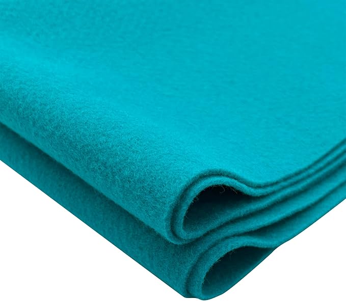 EOVEA | Acrylic Felt Fabric by The Yard - Non-Stiff, Soft Material - 72" Wide - 1.6mm Thick Felt Sheets for DIY Crafts, Sewing, Upholstery, Cushion, Padding(Turquoise, 5 Yard)