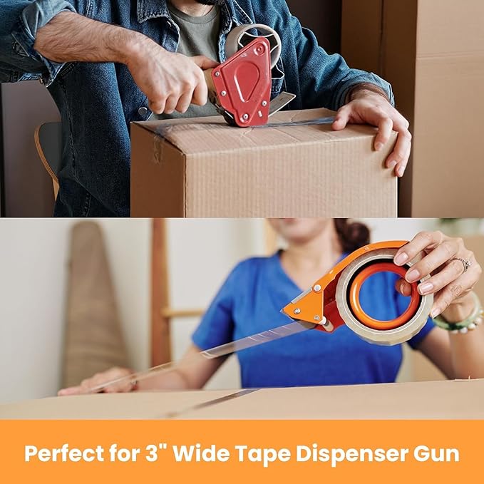 Clear Packing Tape 12 Rolls, Heavy Duty Shipping Tape 1.88 Inch x 55 Yard Packaging Tape 2.6mil Thick Transparent Tape Refills for Moving, Storage, Sealing, 660 Total Yards