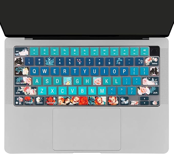 Keyboard Cover Skin for 2021-2024 MacBook Pro 14/16 (A2442 A2485 A3112 A3401 A3403 A2992 A2779 A2780 A2991 A2918 M1/M2/M3 M4) & MacBook Air 13.6''/15'' (A2681 A3113 A2941 A3114),Rose