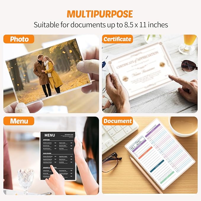 Thermal Laminating Pouches 9" x 11.5" Inches,Holds 8.5 x 11 Inch Sheets,3Mil 200Pack Laminate Films,Laminator Sheets,Letter Size Laminate Papers,Clear Lamination Sheets(75Mic-200sheets)