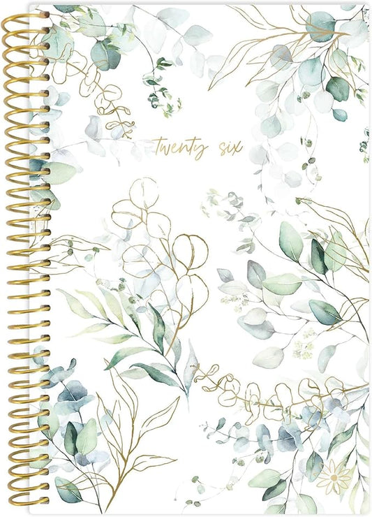 bloom daily planners 2026 Pocket Planner - 4” x 6” - (January 2026 - December 2026) - MINI Weekly/Monthly Agenda Organizer & Calendar Book - Eucalyptus, White