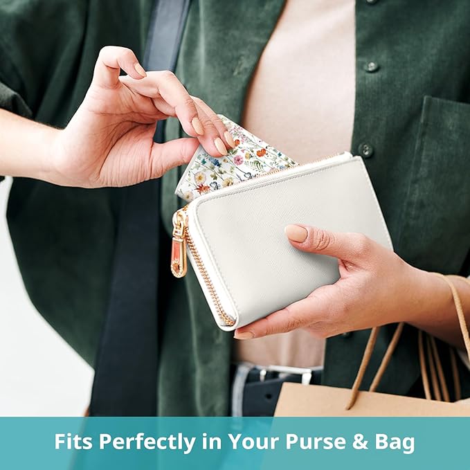 Pocket Calendar 2025-2027 for Purse, Two Year Monthly Planner Pocket Size, Jul 2025 to Jun 2027 Monthly Planner Small Size (6.5" x 3.5")-Wildflower