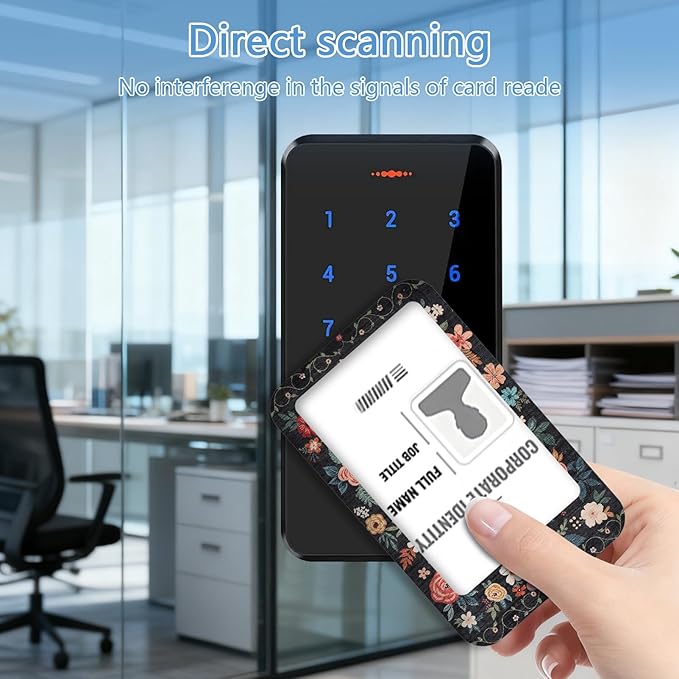 Floral Lanyard with Id Holder,Retro ID Badge Holder with Retractable Lanyard, ID Holder with Badge Reel Clips, Name Tag ID Card Holder Teacher Women Doctor Office Gift