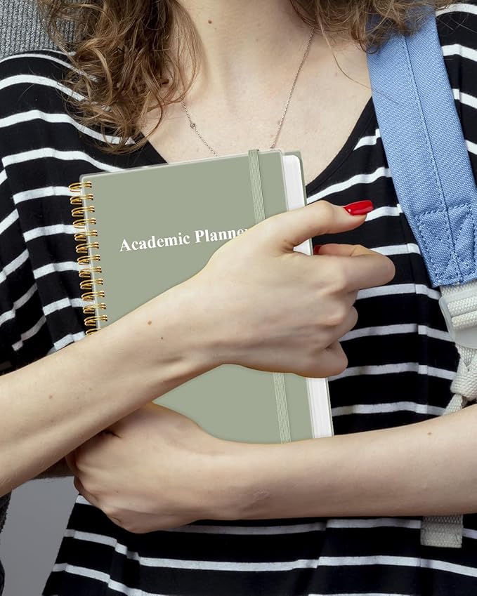 Academic Planner for 2026 or Anytime - 5.8" x 8.5" Undated Weekly Student Planner For Homeschool, High School, College & Nursing Students, 200 Pages, Green