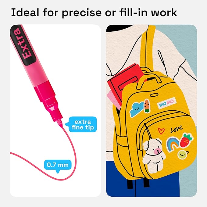 ARTISTRO 15 Acrylic Paint Pens, Art Set Acrylic Paint Markers, Fabric Markers for Textile, Canvas, Rock, Glass, Wood, Paper, Pumpkin, DIY for Kids and Adults