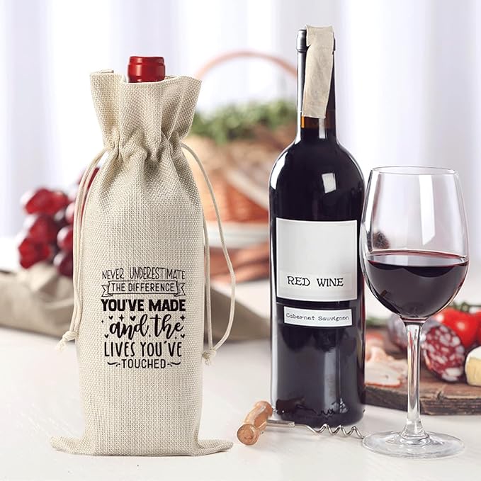 Funny Retirement Gifts for Woman Men Retirement Wine Gifts Bag Happy Retirement Party Decorations Retired Gifts Leaving Gifts for Coworker Nurse Teacher Boss Mother Father