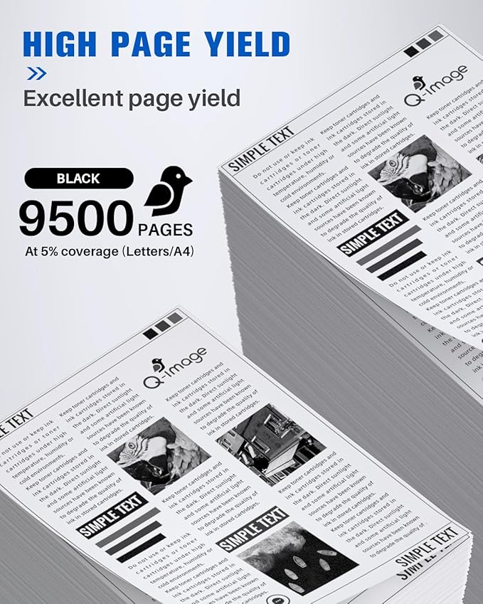 Q-image 148X Toner Cartridge Black(with Chip) Toner Cartridge Compatible Replacement for 148X 148A W1480X W1480A for Laserjet Pro 4001dw 4001dn 4001n MFP 4101fdw 4101fdn Printer (1 Black)