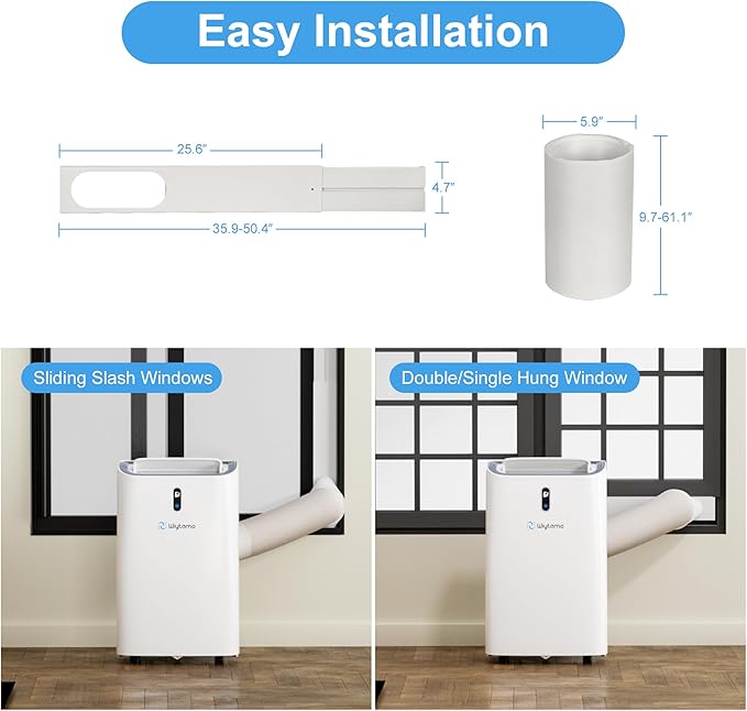 14,000 BTU Portable Air Conditioners for 700 Sq.Ft, 4-in-1 Room Air Conditioner with Cooling, Heating, Dehumidifier, Fan, Remote, Sleep Mode, Auto Swing, 24H Timer, Self-Evaporating Portable AC Unit