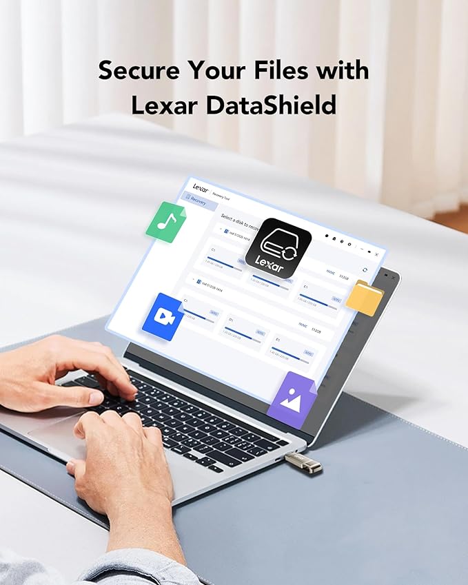 Lexar D40E 64GB Dual USB 3.2 Gen 1 Type-C Jump Drive, USB-C Flash Metal Housing Swivel Design Thumb Drive