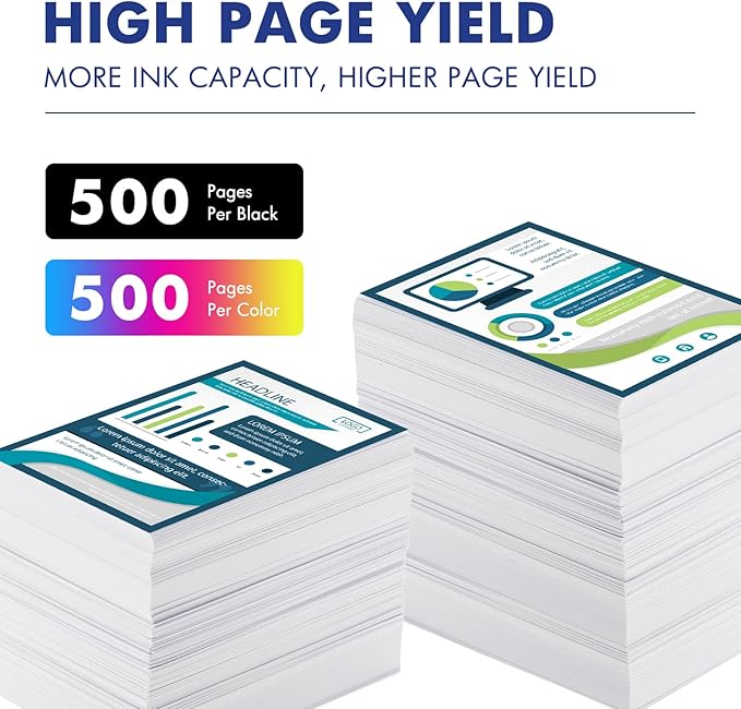 LC401XL LC401 MFC-J1010DW Ink Cartridges for Brother Printer LC 401 401XL for MFC-J1010DW MFC-J1170DW MFC-J1012DW MFC-J1800DW MFC J1010DW - 5 Pack High Yields Black Cyan Magenta Yellow