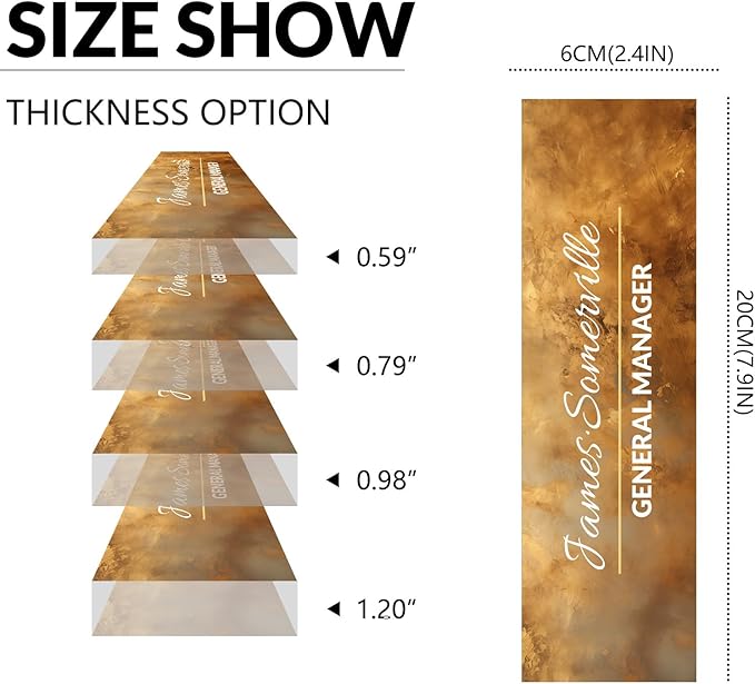 Desk Name Plate Personalized, Custom Name Plate for Desk, Acrylic Desktop Accessories, Office Gift & Decor for Women Men, Teacher Nurse Boss Employee Appreciation Gifts