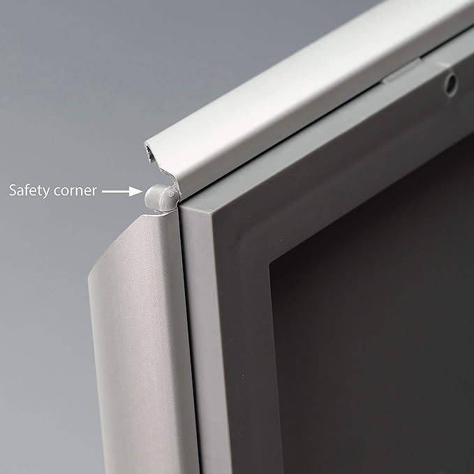 DisplaysMarket 8.5x11 Snap Frame for Wall Mount, Opti Frame, 1 inch Profile- Silver, 1