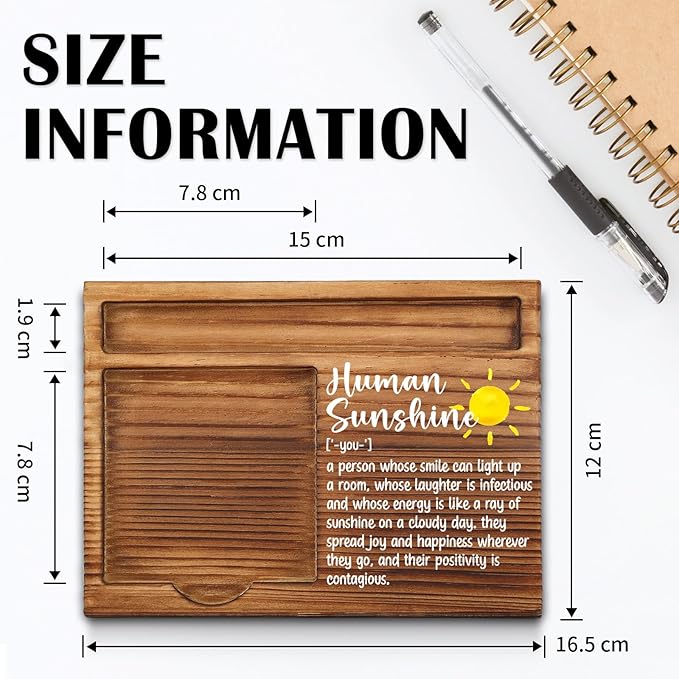 Human Sunshine Sticky Note Holder, Thank You Appreciation Gifts for Women, Men, Friends, Coworker, Nurse, Employee, Inspirational Motivational Quote for Desk Self-Stick Note Pad Holders WPP26