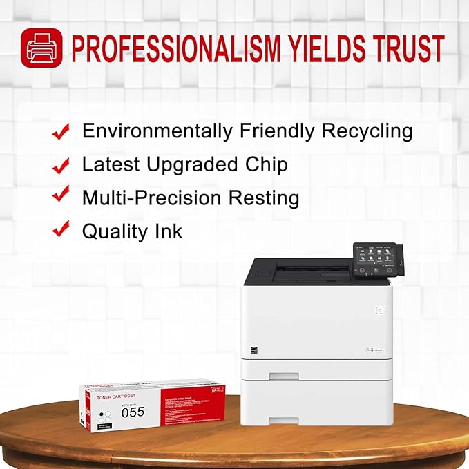 1 Pack 055 3016c001 Black Toner Cartridge: Compatible CRG-055 Replacement for Canon i-SENSYS LBP660 MF740 Series ImageClass LBP660C LBP664Cdw LBP664Cx MF740C MF741Cdw MF743Cdw MF746Cdw Series Printer
