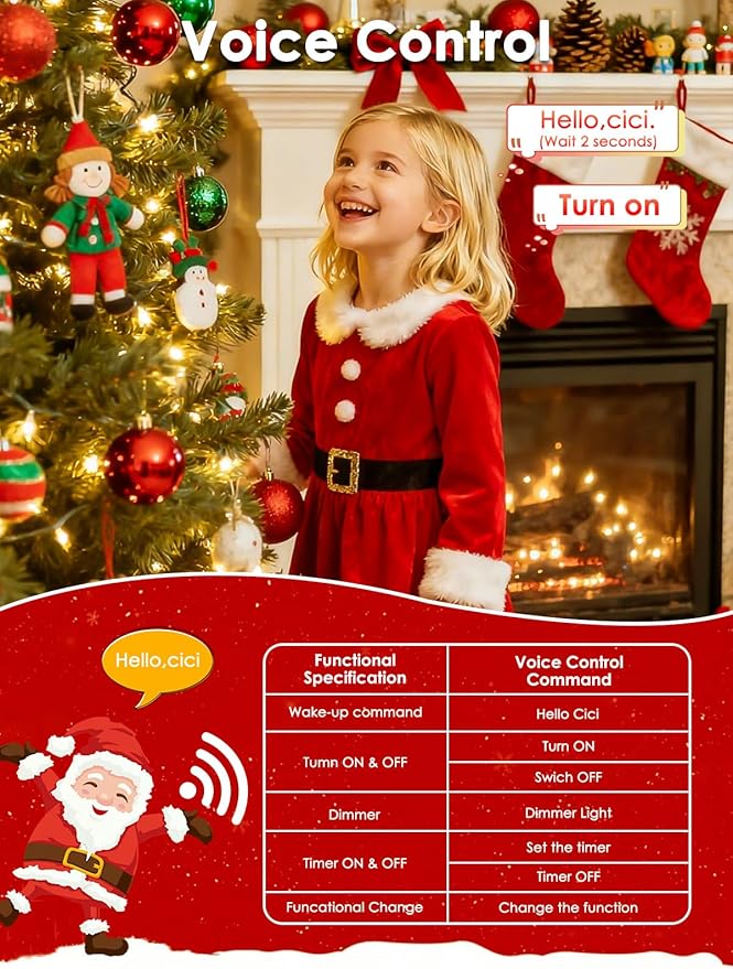 2025 New Voice Control Connectable 2PK 164FT 400LED Christmas String Lights Indoor Outdoor with Remote | Smart Twinkle String Lights 12 Modes & Timer for Xmas Tree Decor (Warm White)